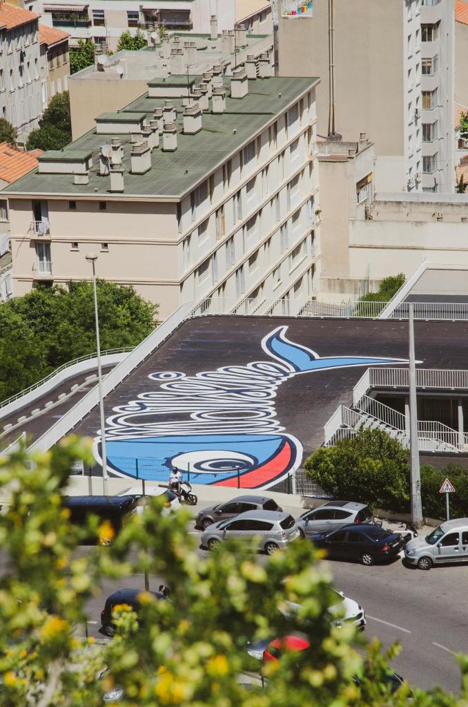 The rooftop mural with Rafe